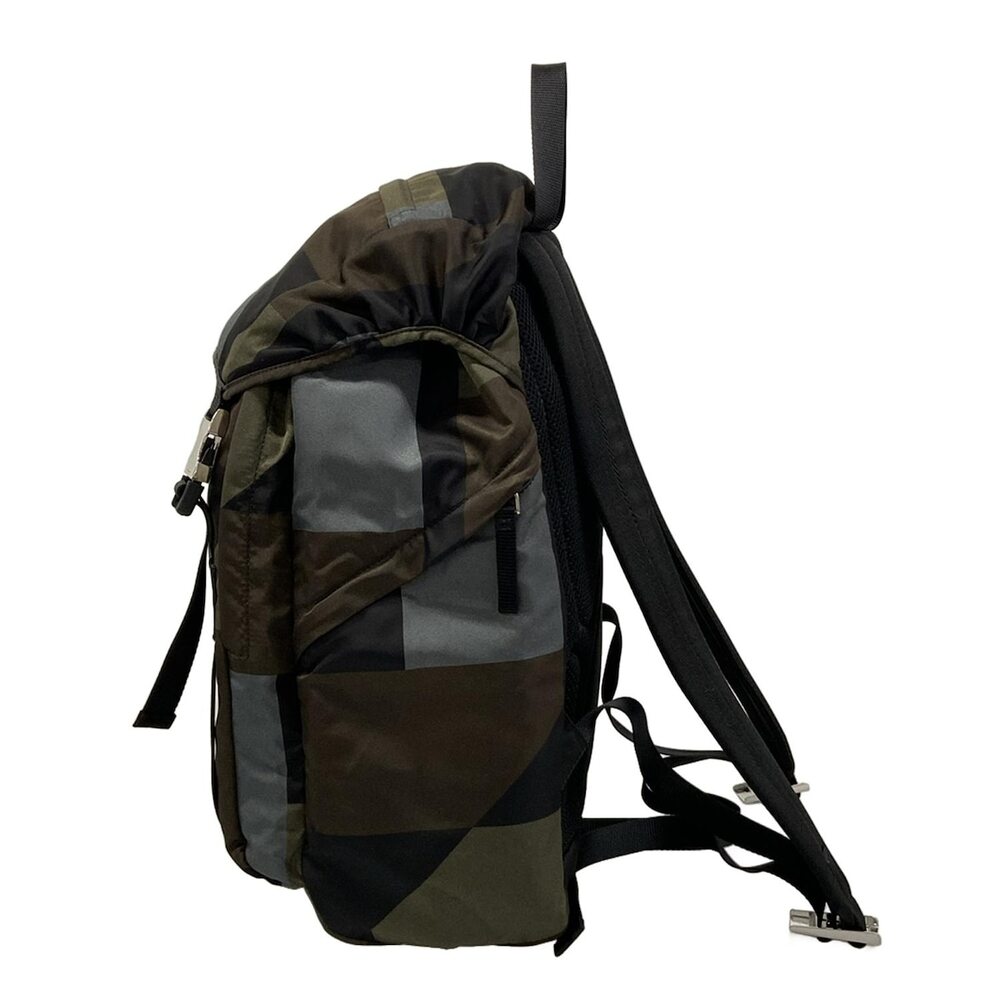 Prada Backpack 2VZ062 Dark Green Black Multi - Picture 4 of 8